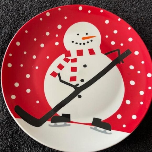 set of 4 snowman plates - Picture 2 of 7